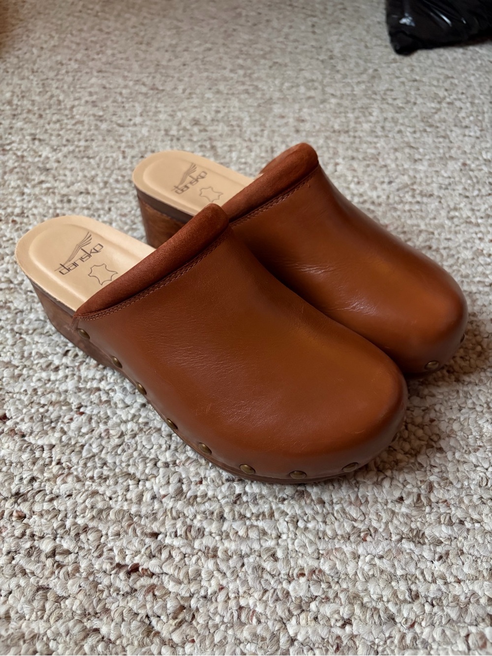 Dansko Chestnut Brown Leather Clog Mules size 37